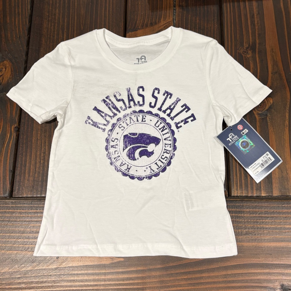 Kansas State University Kids White Tee